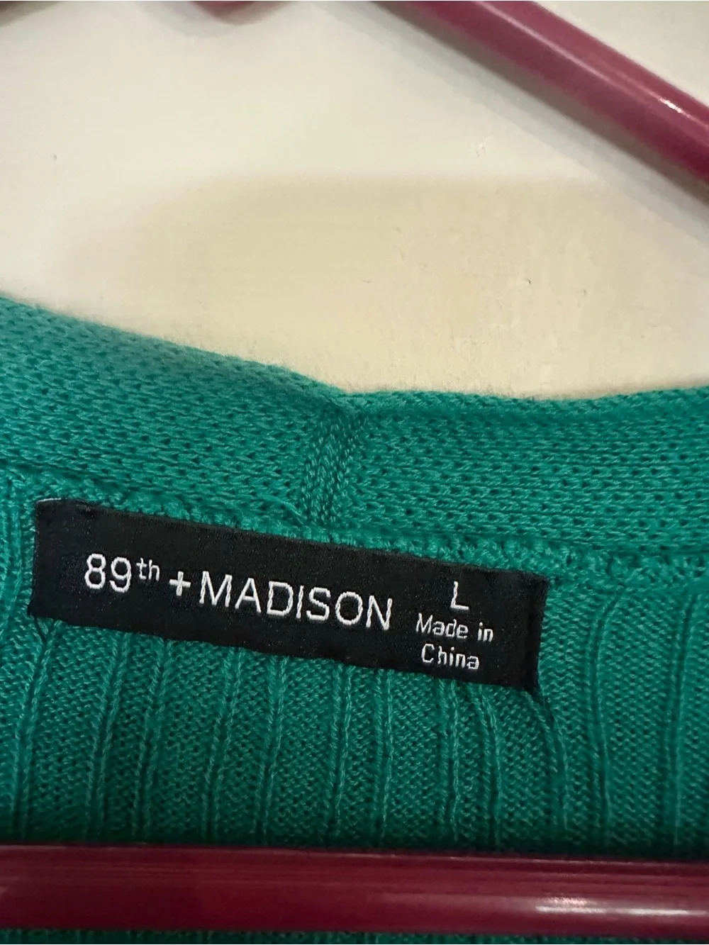 89th & Madison Emerald Green Button-Front Knit Maxi Dress